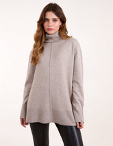 Roll Neck Jumper With Front Seam Detail