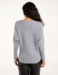 Sequin Flower Detail Batwing Jumper