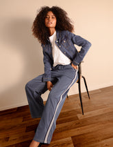 Stripe Trousers With Elasticated Waist