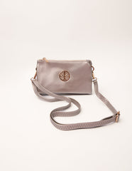 Detailed Zip Up Purse With Detachable Strap
