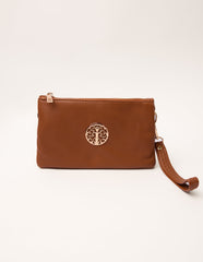 Detailed Zip Up Purse With Detachable Strap