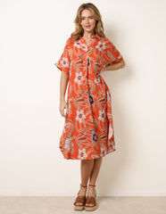 Oversized Shirt Midi Dress