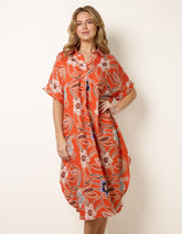 Oversized Shirt Midi Dress