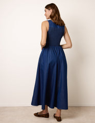 Shirred Waist Zip Front Jumpsuit