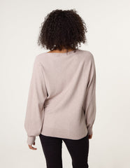 Pearl Flower Detailed Soft Touch Jumper