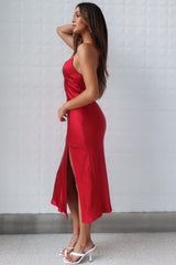 Geneveive Midi Dress - Wine Red