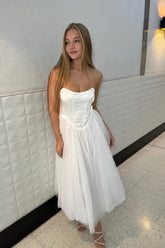 Aurora Midi Dress - White