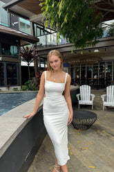Shania Midi Dress - White