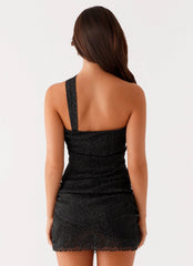 Misty Mesh Mini Dress - Black