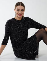 Tiered Hem Smock Midi Dress