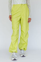Break Dance Wide Leg Drawstring Pants Lime