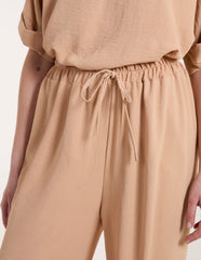 Drawstring Wide Leg Trousers