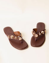 Sea Life Embellished Flip Flops