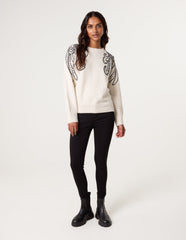 Embroidery Shoulder Detailing Jumper
