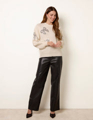 Sequin Bow Jumper