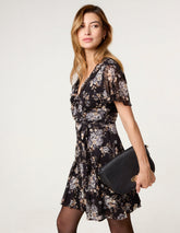 Frill Wrap Mini Dress