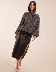 Puffball High Neck Top