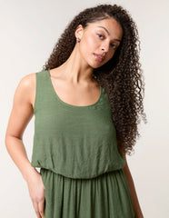 Plain Puff Ball Midi Dress