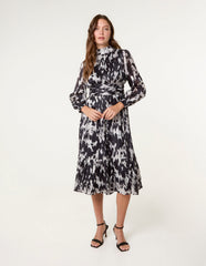 High Neck Midi Dress