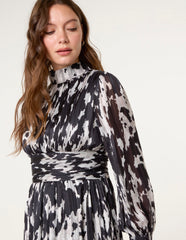 High Neck Midi Dress