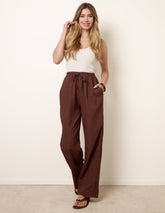 Drawstring Wide Leg Trousers