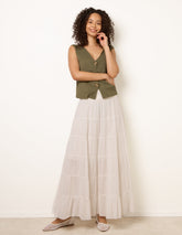 Jersey Band Tiered Skirt