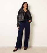 Stripe Trousers With Elasticated Waist
