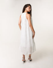 Luxe Rose Detail Halter Neck Dress