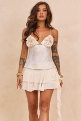 By The Cabana Satin Top - Cream