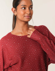 Jumper With Silver Rhinestones