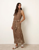 Dress With Paisley & Floral Print