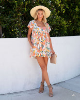 Drita Pocketed Floral Romper