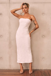 Eclipse Midi Dress - White