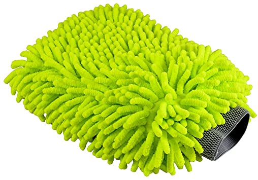Green Chenille Microfiber Mitt - Detailing Connect
