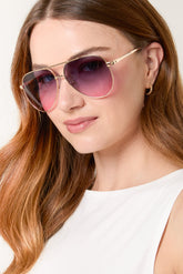 Ombre Lens Gold Frame Sunglasses