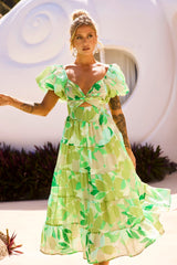 One Clover Midi Dress - Green