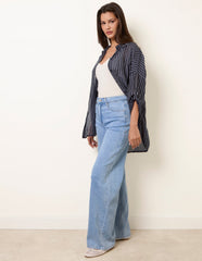 Light Weight Stretch Flared Jeans