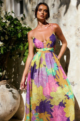 Taking It Maxi Dress - Yellow Multi