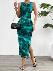 Hayden Floral Tank Maxi Dress - Teal