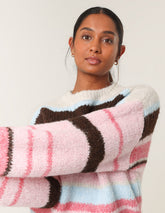 Colourful Block Horizontal Stripes Jumper