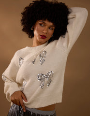 Sequin Bow Jumper