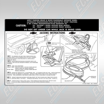 1963-70 GM: Jack Instruction Decal (Multiple Options!)
