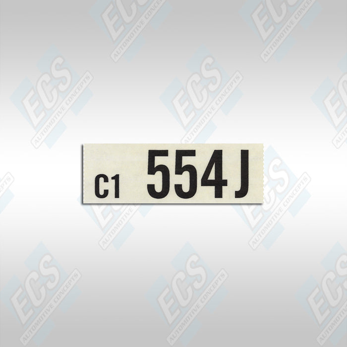 1964 1/2 - 1965 Ford: Engine Identification Decal (Multiple Options!)
