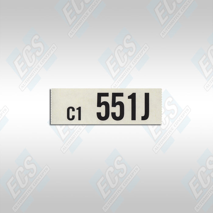 1964 1/2 - 1965 Ford: Engine Identification Decal (Multiple Options!)