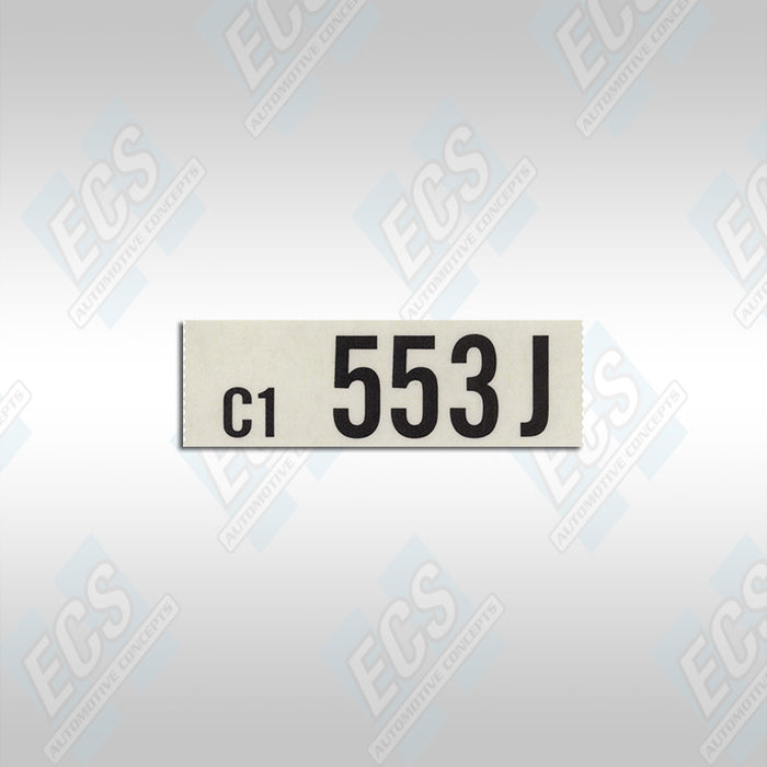1964 1/2 - 1965 Ford: Engine Identification Decal (Multiple Options!)