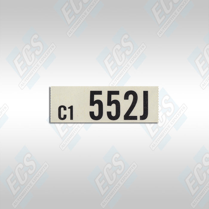 1964 1/2 - 1965 Ford: Engine Identification Decal (Multiple Options!)