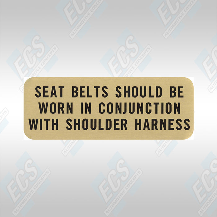 1967-68 Shelby Mustang: Seatbelt Shoulder Harness Instruction Decal