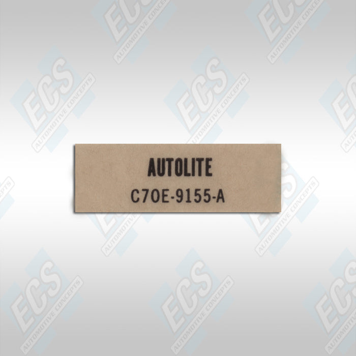 1967-70 Mustang: Gas Filter Identification Decal