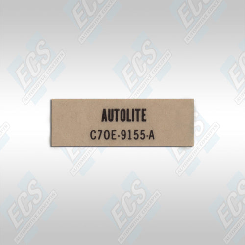 1967-70 Mustang: Gas Filter Identification Decal