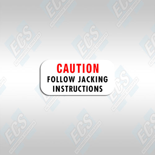 1968-72 Mopar: Small Jacking Instructions Decal